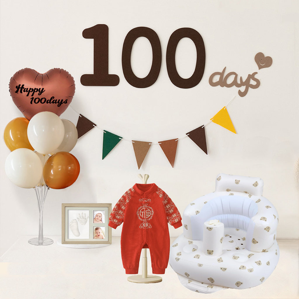 Baby 100 Days Celebration, Red Egg and Ginger Party Box by Ashberryco. All-in-one celebration that is perfect for busy parents and a great holiday gift.