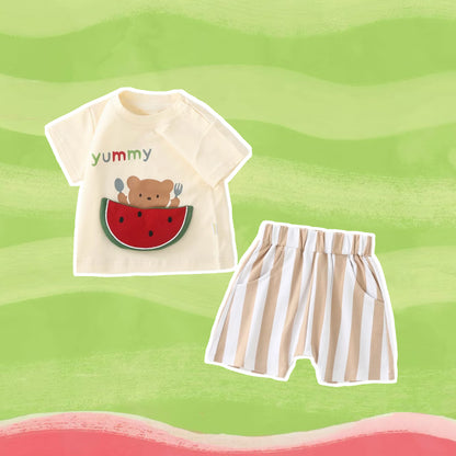 Summer Treats Baby Outfit Set - Ice Cream & Watermelon 2-Pack
