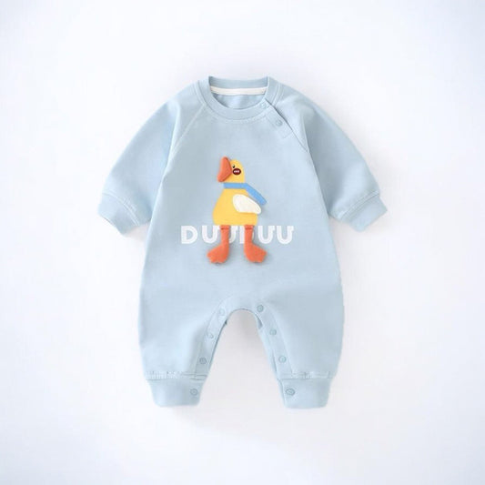 Cute Duck Baby Long Sleeve Sweatshirt Romper