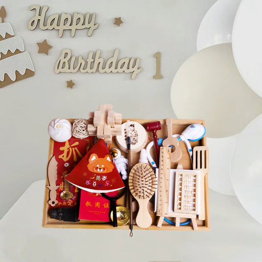 A cute grab items set for your baby's 1st Birthday Drawing Lots Ceremony! Featuring cute, contemporary items for your baby's milestone and a must-have for the occasion! Shop now at Ashberryco!