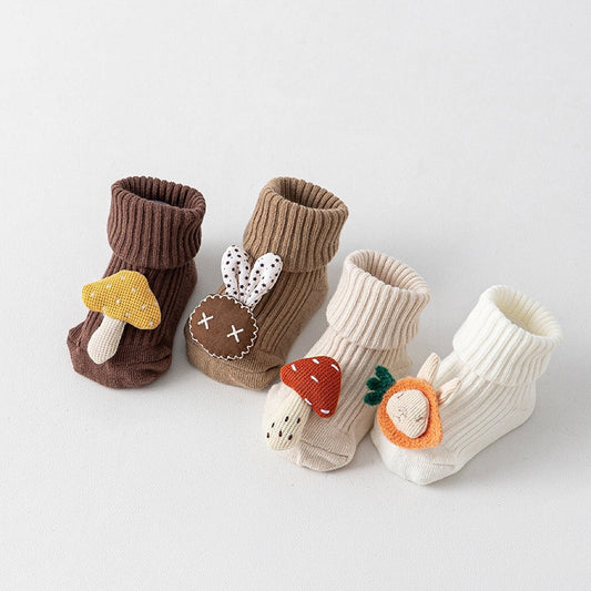 Fruit & Veggie Farm Cotton Baby Socks (4-pack)